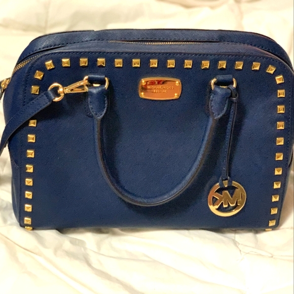 Michael Kors Handbags - Michael Kors Blue Studded Bag